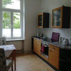Küche unserer Pension in Schwerin